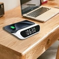 thumbnail image 6 of Foqnuq 15W Wireless Charging Stand Fast Charge Dual Coil Desktop Charger with Magnet Positioning and Clock Display, Convenient & Stable Support, 6 of 6
