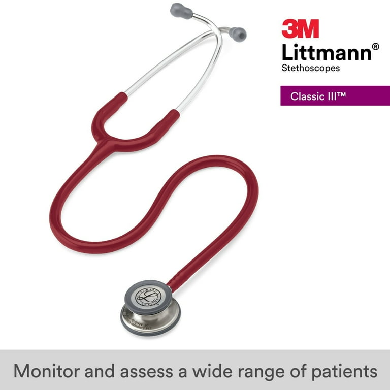 3M Littmann Classic III Stethoscope, Burgundy, 27