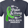 thumbnail image 3 of Inktastic Mental Health Awareness Brave and Strong with Arrows T-Shirt, 3 of 4