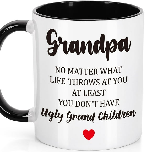 Taza Grandpa de cerámica LEJIAJINW de 11 onzas apta para microondas