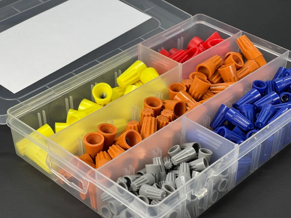 CIRCLE- 220Pc Electrical Twist Wiring Screw Caps Assortment Wire Connectors Nuts Kit