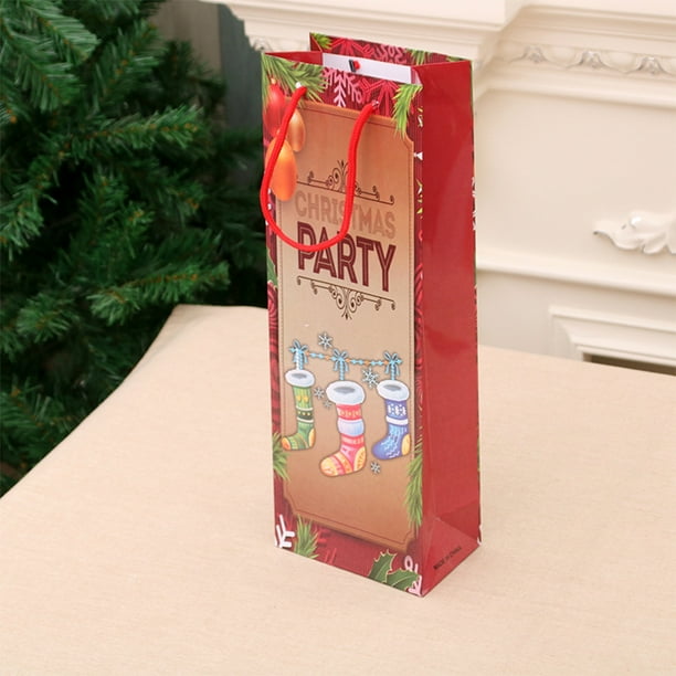 Download 12 Pack Christmas Gift Bags, Paper Craft Tote Bag with ...