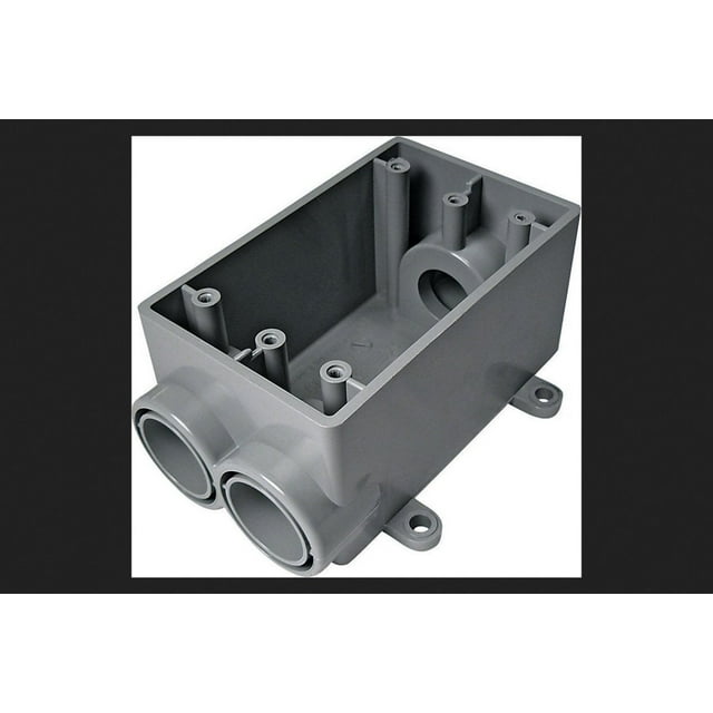 Caja de enchufe Cantex de PVC rectangular de 15 cm, 1 banda, gris
