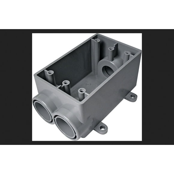 Caja de enchufe Cantex de PVC rectangular de 15 cm, 1 banda, gris