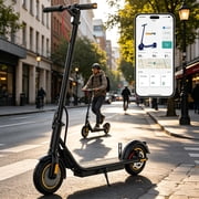 750W Electric Scooter for Adults, Up to 19 MPH & 21 Miles Long Range E-Scooter, 10.5 Pneumatic Tires, App Control, Folding Commuter Motorized Scooter with Turn Signals
