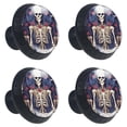 thumbnail image 2 of 4 Pcs Skeleton Knobs for Kitchen Cabinet Cupboard Dresser Bookcase Drawer Pulls Handles Round Home Decor, 2 of 8