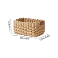 thumbnail image 3 of EGNMCR Woven Rope Storage Basket Natural Paper Rope Organizer Basket Decorative Wicker Basket For Home Bathroom Bedroom Kitchen Office Sundries Cosmetics Toys Woven Rattans Basket, 3 of 6