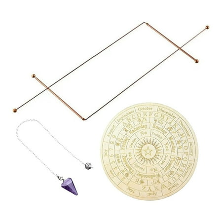 Coppers Dowsing Rods Set with Divining Rods+Pendulums+Divination Mat for Energy Locating and Ghostly Hunting Storage Bag