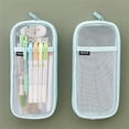 thumbnail image 1 of Caja de lápices de malla de rejilla con cremallera, bolsa de color de maquillaje transparente, bolsa de cosméticos, 1 of 3