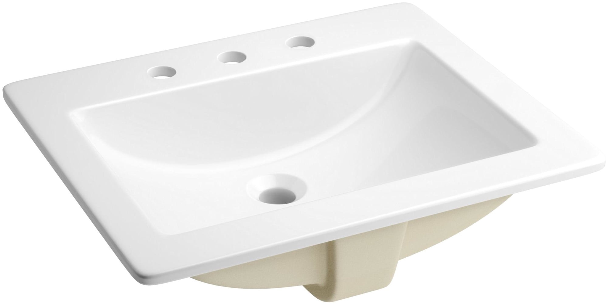 Open Box Proflo Pf21188 Hoffman 21" Rectangular Vitreous China Drop In Bathroom Sink - White
