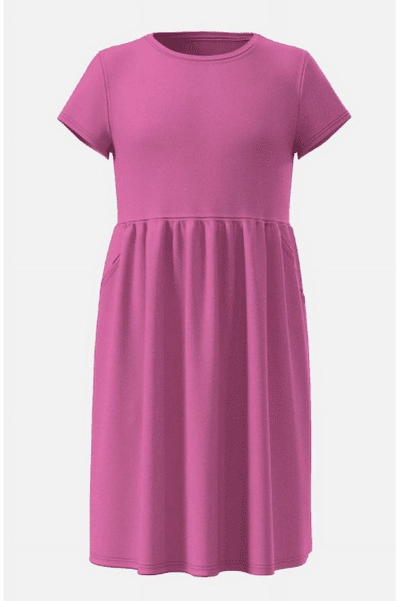 Girls Play Dress with Short Sleeves, Sizes 4-18 & Plus