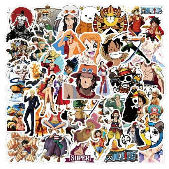 10/30/50/100PCS One Piece Anime Stickers DIY Motorcycle Luggage Guitar Skateboard Waterproof Graffiti Cartoon Cool Sticker Gift