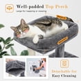 thumbnail image 4 of Cat Tree Luxury Cat Towers with Double Condos Spacious Perch Cat Hammock Fully Wrapped Scratching Sisal Post and Dangling Balls ShopWise Round, 4 of 11