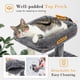 thumbnail image 4 of Cat Tree Luxury Cat Towers with Double Condos Spacious Perch Cat Hammock Fully Wrapped Scratching Sisal Post and Dangling Balls ShopWise Round, 4 of 11
