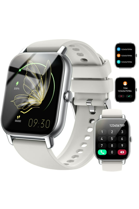 Smart Watch for Women Men(Answer/Make Call), 1.85" Large HD Screen Smartwatch for iPhone Android Phones, IP68 Waterproof Fitness Watch with 100+ Sport Modes Sleep Monitor/Pedometer