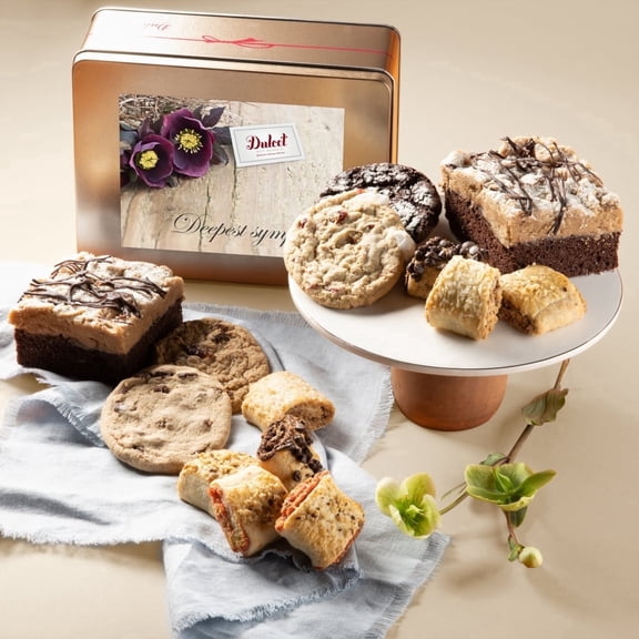 Dulcet Gift Baskets Sympathy Bakery Gift Basket with Assorted Gourmet Treats for Coworkers, Family & Loved Ones & Friends
