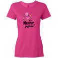 thumbnail image 3 of Inktastic Be a Flamingo in a Flock of Pigeons with Flowers Women's T-Shirt, 3 of 5