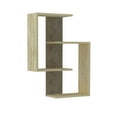 thumbnail image 2 of Ada Home Decor Furniture 25.2" 3 Tier Oak Wendy Modern Wall Shelf, 2 of 3