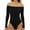 Black, variant on Riforla Off The Shoulder Long Sleeve Short Sleeve Bodysuit for Women Jumpsuits for Women Black S