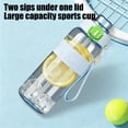 thumbnail image 5 of Sports Water Bottle with Straw and Spout Lid, Leakproof BPA Free Toxic Free Plastic Sports Bottle for Gym, Hiking, School, Travel,Multiple Occasions, 5 of 6