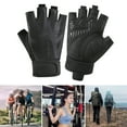 thumbnail image 2 of Tnobhg 1 Pair Adjustable Padded Half Finger Bicycle Gloves Shock-Absorbing Anti-Slip Breathable MTB Road Biking Gloves Sports Supplies, 2 of 7