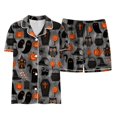 thumbnail image 6 of OJSFQUFP Girls Shorts Set Toddler Short Sleeve Print Shirts Tops Pants Outfits Button, 6 of 6
