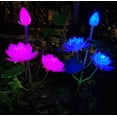 thumbnail image 5 of LINLIN Solar Flower Lights Outdoor Garden, 2 Pack Solar Garden Stake Lamps Solar Lotus Flower Lamp Waterproof Decorative Lights for Lawm, 5 of 7