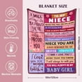thumbnail image 6 of Niece Gifts from Auntie - Gifts for Niece from Aunt Uncle - to My Niece\u2018s Blanket from Aunt - Christmas Mothers Day Birthday Graduation - Best Nieces Present - Soft Flannel Throw Blanket 50"x60", 6 of 6