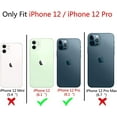 thumbnail image 3 of XUCP-Compatible avec iPhone 12/12 Pro Étui Transparente Magnétique Compatible avec MagSafe Mignon Lys Fleurs Florales pour Femmes Filles Étui Arrière Rigide PC Antichoc Protectrice - Blanc, 3 of 4