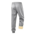 thumbnail image 4 of LNZGNM Mens Winter Pants Outdoor Thermal Fleece Lined Pants Elastic Waist Active Track Jogger Pant Lounge Winter Insulated Pant Sweatpants for Men, Light Gray XL, 4 of 7