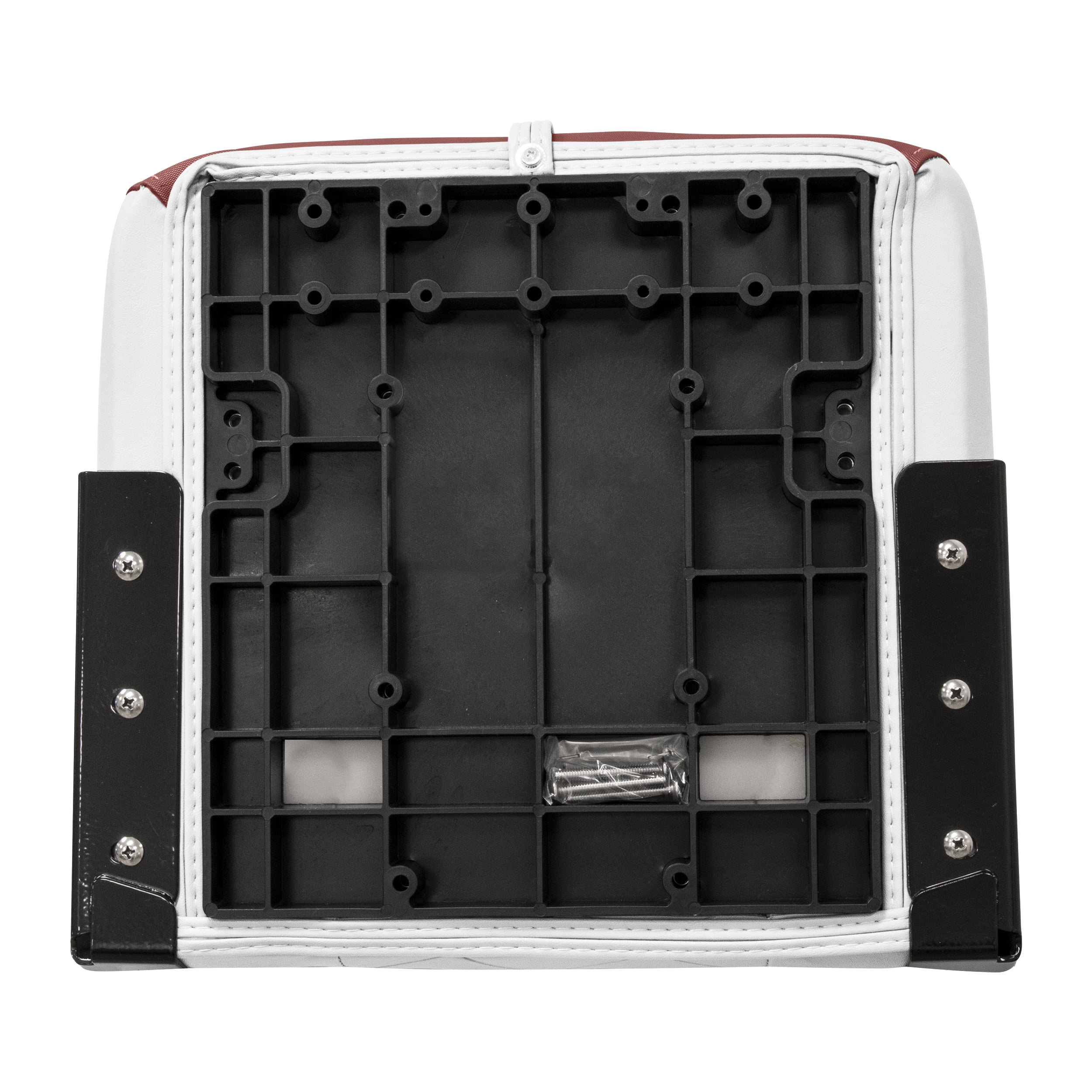 Wise DLX1461-1906 DLX Series Pontoon High Back Seat - White / Crimson Red