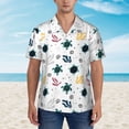 thumbnail image 4 of Lsque Turtles And Corals pattern Hawaiian Shirt for Men, Unisex Summer Beach Casual Short Sleeve Button Down Shirts-X-Large, 4 of 9