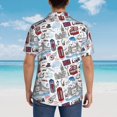 thumbnail image 4 of Susaid London Landmark2 Print Short Sleeve Shirts Button Down Casual Shirts Summer Beach Aloha Button Down Short Sleeve for Men ,Medium, 4 of 7