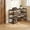 Black, variant on Ledrem 3-Tier Stackable Reversible Shoe Rack Organizer, Black Steel & Plastic, Tiered Shoe Rack Shelf, Stacking Shoe Rack