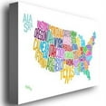 thumbnail image 3 of Trademark Art "United States Text Map" Canvas Wall Art by Michael Tompsett, 3 of 3