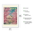 thumbnail image 2 of Washington DC - White House - Delta Air Lines - Vintage Airline Travel Poster by Jack Laycox c.1960s - Fine Art Rolled Canvas Print 27in x 40in, 2 of 4