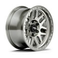 thumbnail image 6 of RockTrix RT110 20x9 Machined Silver Off Road Wheels 6x139.7 Bolt Pattern (6x5.5) -12mm Offset, 20 Inch Rims Compatible with Chevy Silverado 1500, GMC Sierra 1500, and 2019-2026 Ram 1500, 6 of 7