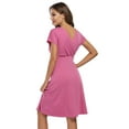 thumbnail image 4 of Yesfashion Women's V-neck A-line Knee Length Wrap Dress Swing Maternity Dresses For Baby Shower Or Casual, 4 of 5