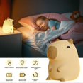thumbnail image 3 of Lámpara de noche Capibara, lámpara portátil de silicona recargable por USB con forma de animal, linda lámpara táctil con forma de capibara para dormitorio, sala de estar y mesita de noche., 3 of 4