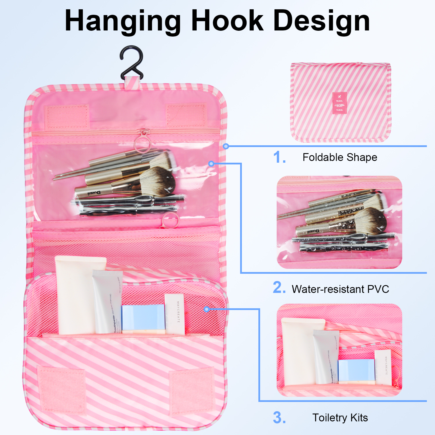 Packing Cubes for Travel,AILKIN 10 PCS,Compression Bags For Travel with Shoe&Hanging Toiletry Bag,Suitcase Travel Accessories Essentials Organizer Bags Packing Cubes for Luggage Compression，Pink