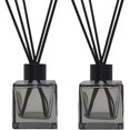 thumbnail image 1 of VANTOBEST 2PCS 100ml/3.3oz Glass Diffuser Bottles, Grey, Square-Shaped, Essential Oil & Reed Sticks Compatible, Home Decor, 1 of 6