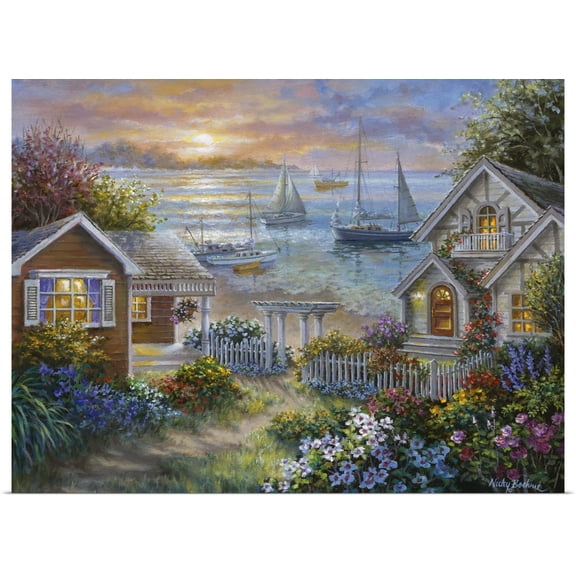 Great BIG Canvas | Rolled Nicky Boehme Poster Print entitled Tranquil Seafront