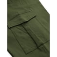 thumbnail image 4 of JustVH Women Elastic Waist Casual Drawstring Cargo Pants Jogger Cropped Trousers, 4 of 7