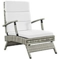 thumbnail image 1 of Modway Envisage Outdoor Patio Wicker Rattan Lounge Chair in Light Gray/White, 1 of 10
