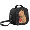 thumbnail image 5 of Yuyamidu Strawberry Capybara Lunch Bag Large Capacity Insulated Lunch Bag with Adjustable Strap Portable Thermal Picnic Cool Bags Personalized for School Camping Picnic, 5 of 6