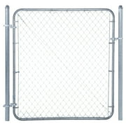 Midwest Air 3283AD48 48 in. Adjustable Single Walk Galvanized Fit Right Gate, Silver Metallic