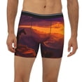 thumbnail image 2 of Cauagu Sunset Valley Western Cowboy Print Men's Boxer Briefs, Funny & Cute Underwear Elastic Waistband Briefs Ideal Gift for Men,1-Pack, 2 of 7