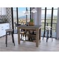 thumbnail image 1 of HomeRoots 474092 Dark Brown & Onyx Kitchen Island with Three Storage Shelves, 1 of 1