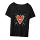 thumbnail image 2 of Camiseta de manga corta para mujer, estilo urbano, holgado, elegante, suave y cómodo, básica, para ir de compras, al trabajo o al trabajo, color negro XL, 2 of 9
