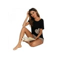 thumbnail image 4 of Ensemble de Pyjama pour Femmes à Manches Courtes, Vêtements de Nuit, Ensembles de Pyjamas, Vêtements de Nuit 2 Pcs pour Dames, 4 of 5